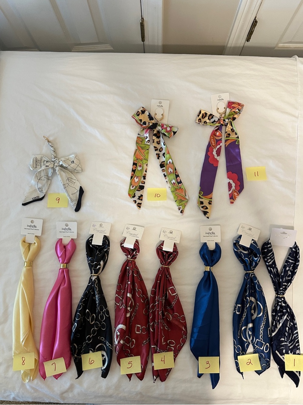 Set of 2 Bag Scarfs - Choose Any 2